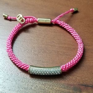 Michael Kors Hot Pink Macrame Pave Bracelet